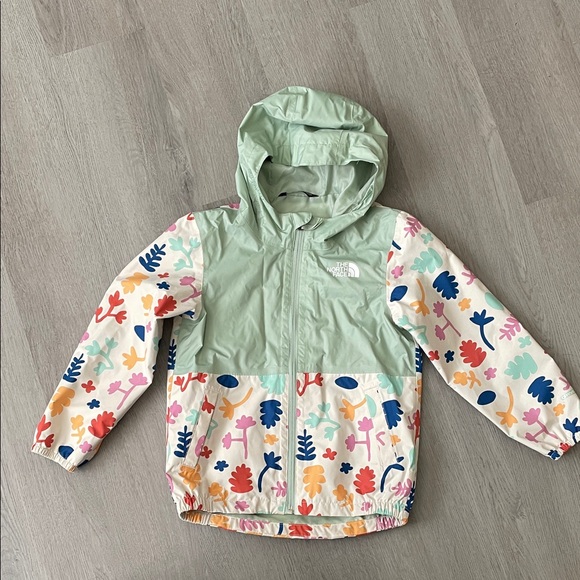 Toddler Girls North Face Sage Green Hooded Jacket - Picture 1 of 7